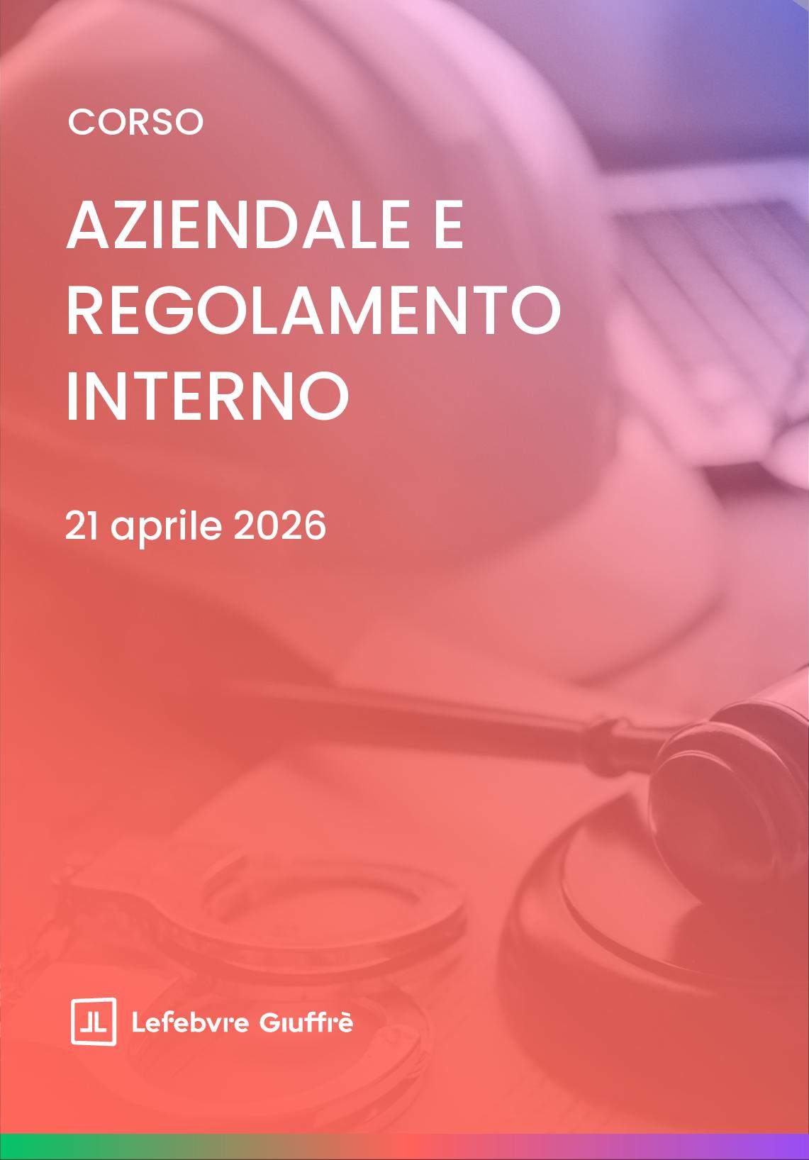 AZIENDALE E REGOLAMENTO INTERNO