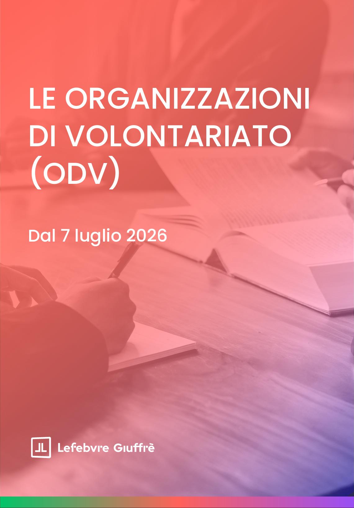 LE ORGANIZZAZIONI DI VOLONTARIATO (ODV)