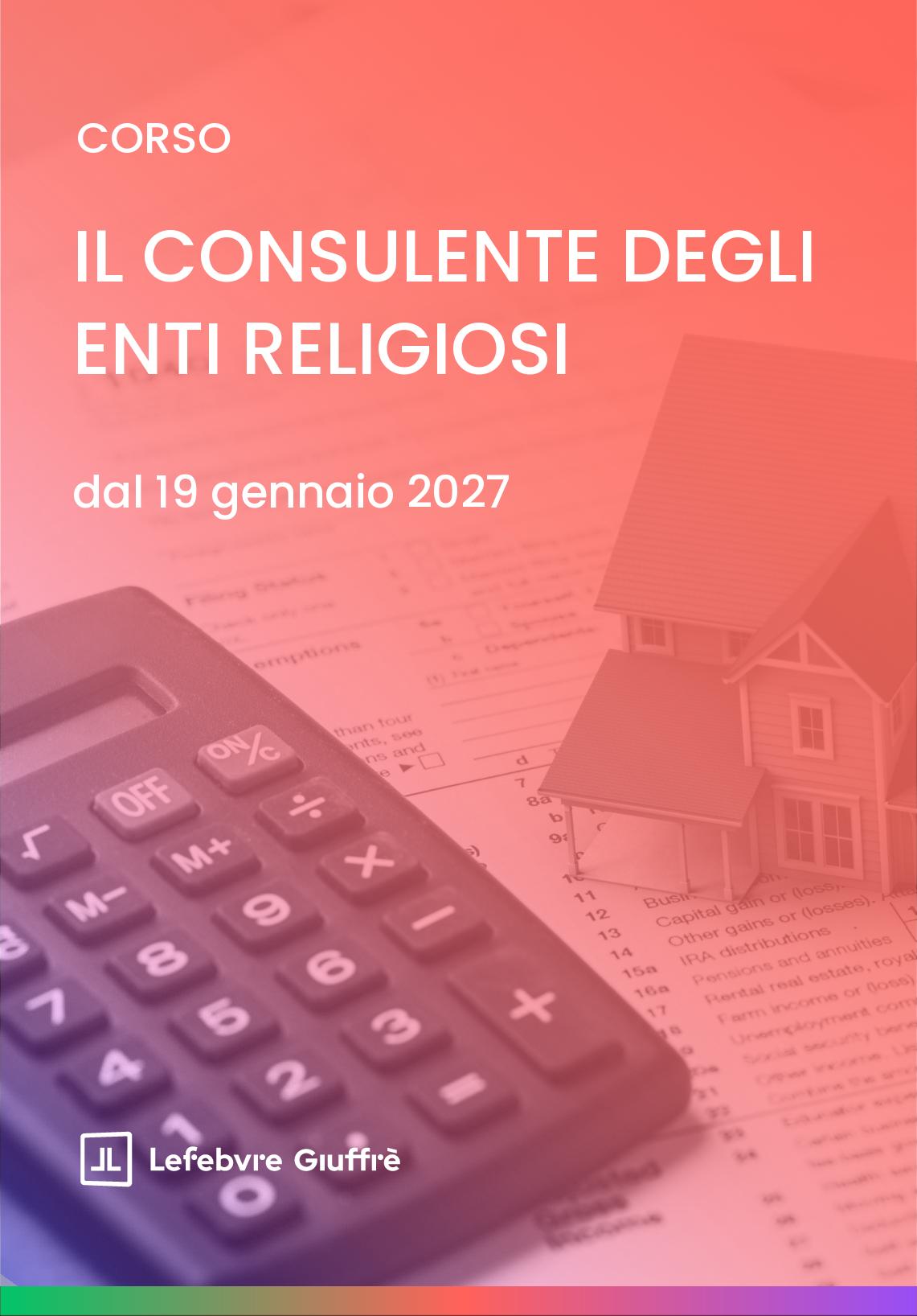 IL CONSULENTE DEGLI ENTI RELIGIOSI