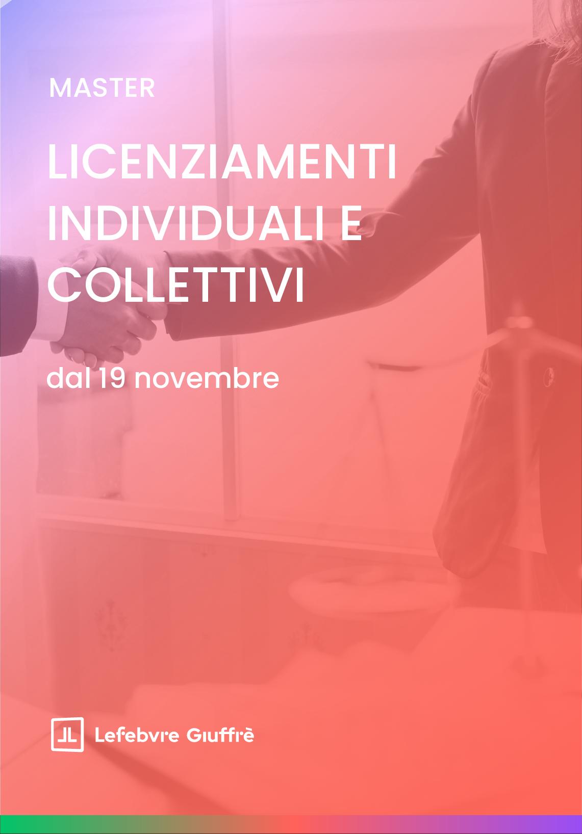LICENZIAMENTI INDIVIDUALI E COLLETTIVI
