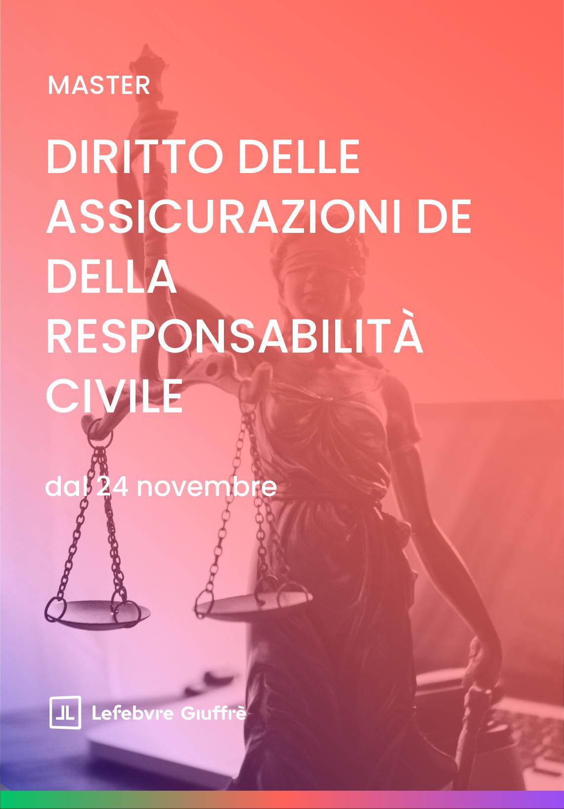 DIRITTO DELLE ASSICURAZIONI DE DELLA RESPONSABILITà CIVILE