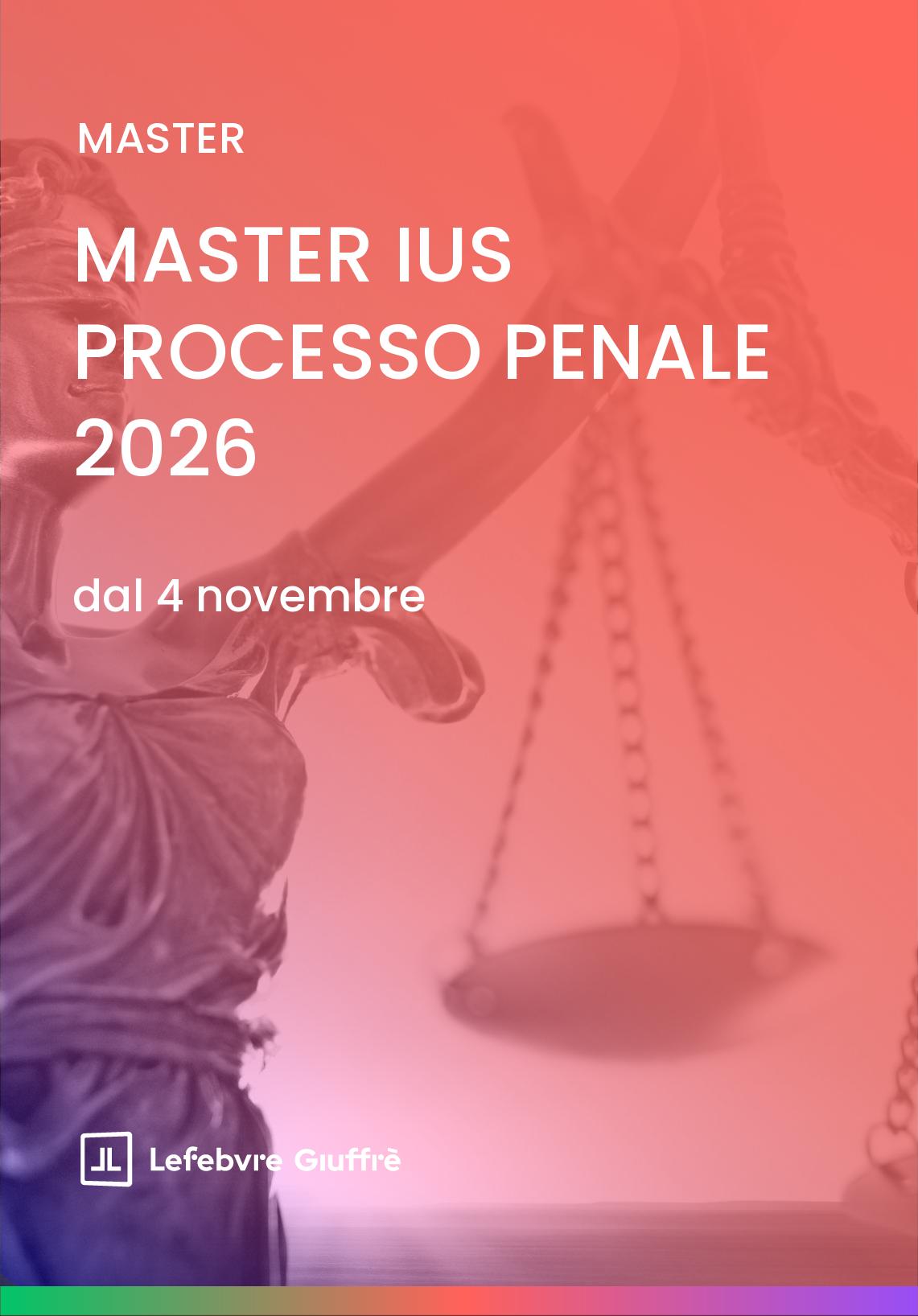 MASTER IUS PROCESSO PENALE 2026