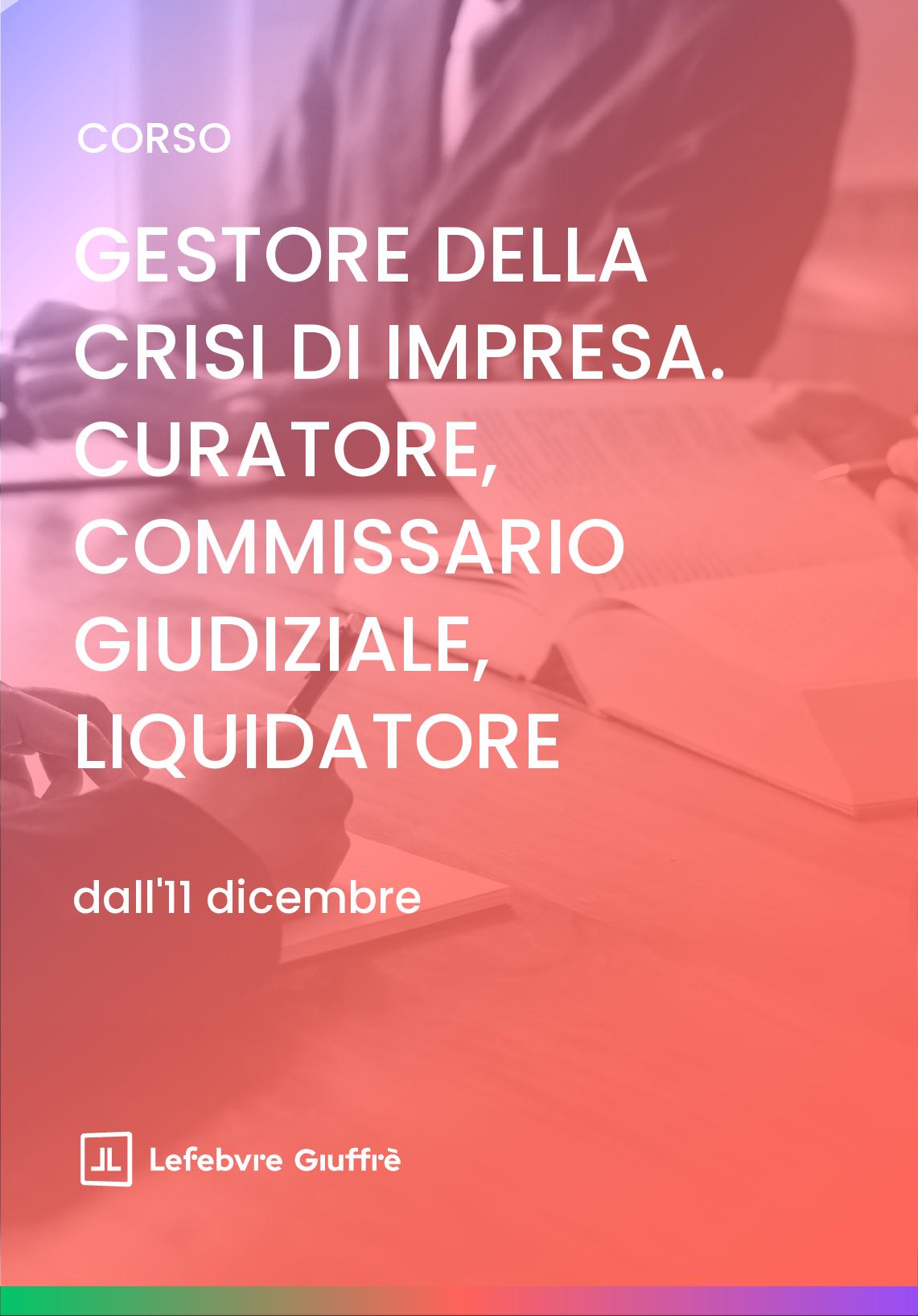 GESTORE DELLA CRISI DI IMPRESA